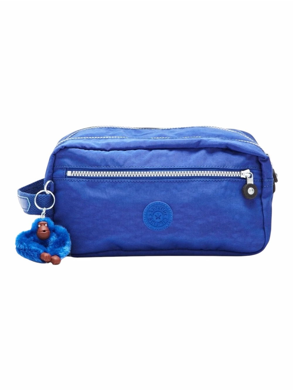 NWT Kipling Agot Toiletry Bag Blue with Charm